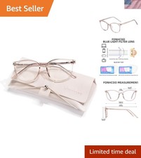 Blue Light Blocking Glasses Fashion Round TR90 Frame Transparent Eyewear Anti...