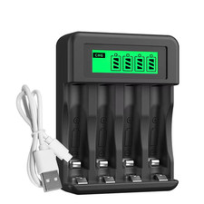 LCD Display Smart Intelligent Battery Charger with 4 Slots for AA/AAA Nicd Nimh