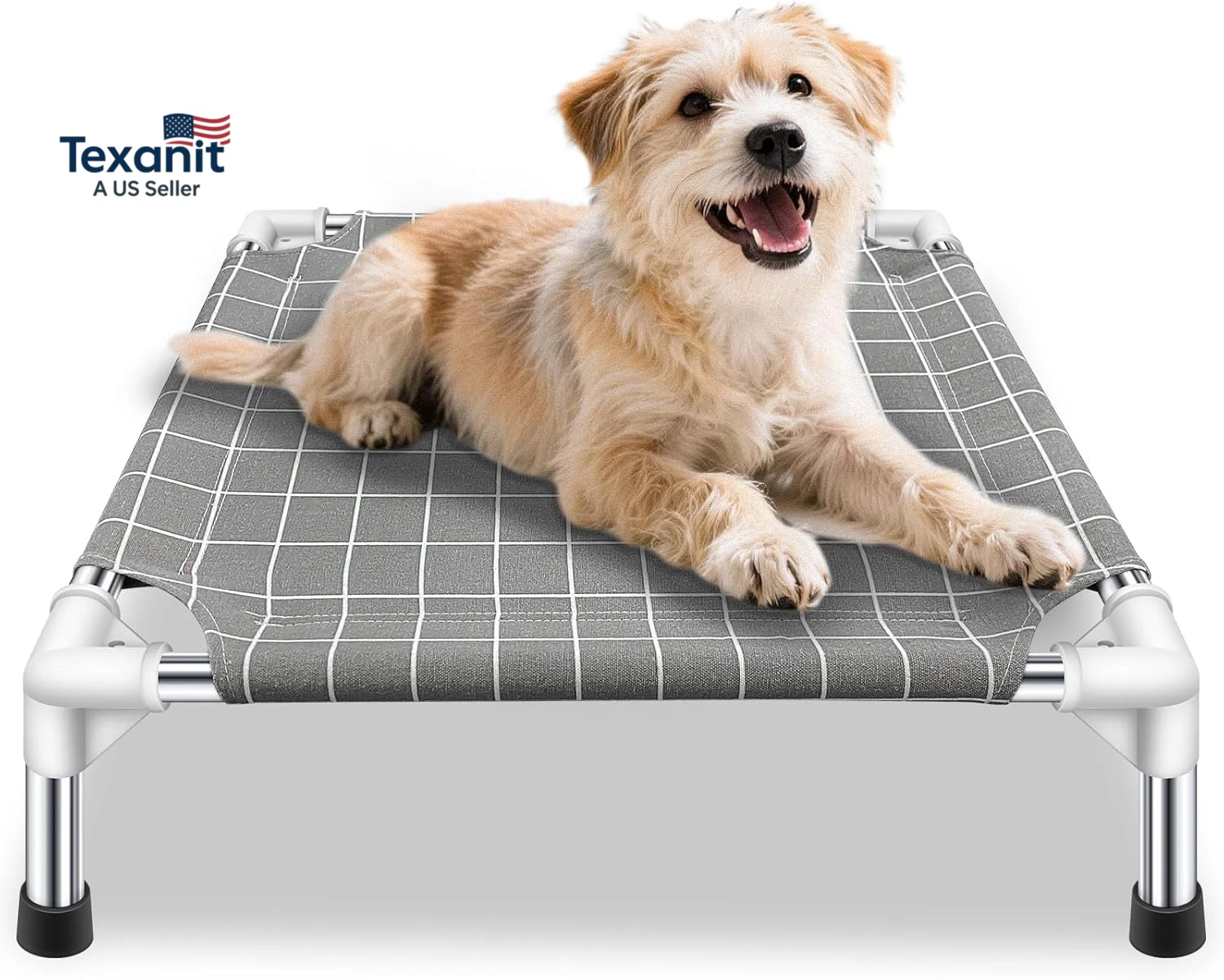 Elevated Pet Bed Dog Cot- Pet Bed for Small Dogs | Raised Dog Bed for Indoor and