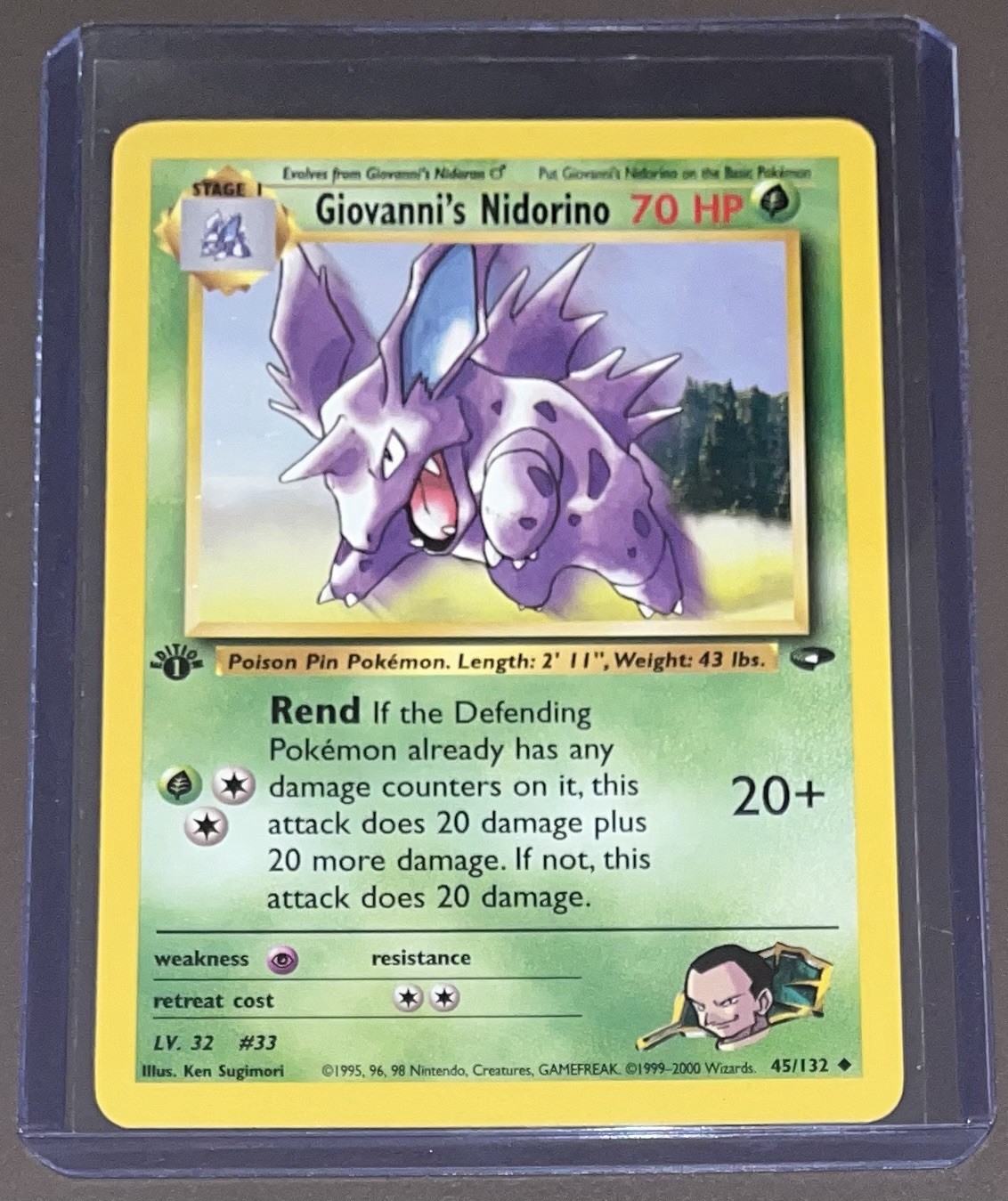 Giovanni’s Nidorino 1st Edition 45/132 - Gym Challenge Pokémon