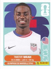 2026 Panini FIFA World Cup Soccer Sticker #USA-12.  Timothy Weah (United States)