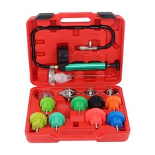 14pcs Radiator Pump Pressure Leak Tester Detector Coolant System Test Tool Kit