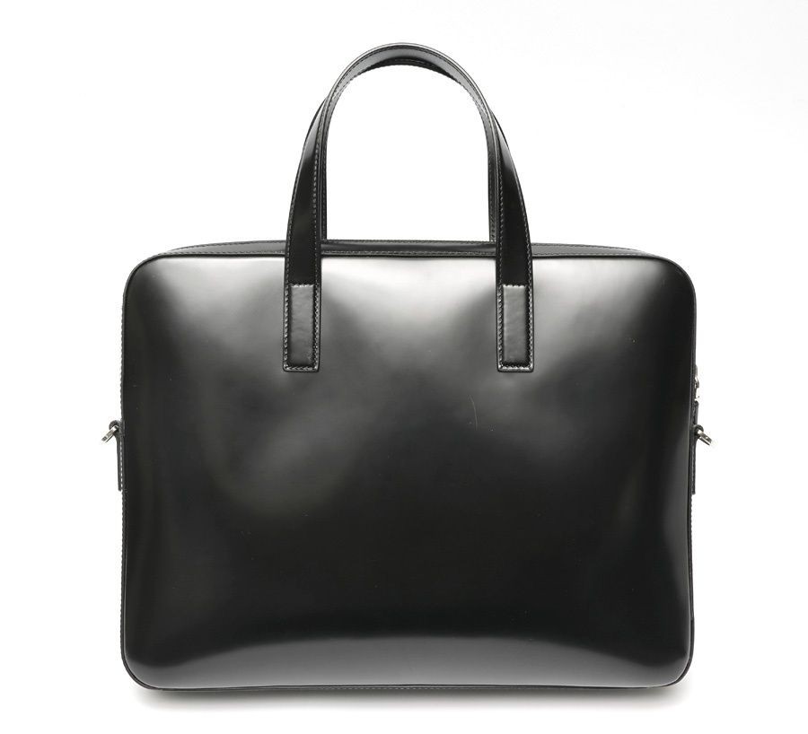 Prada 2VE368 Leather Black Business Briefcase Laptop Bag Used From Japan thumbnail 3