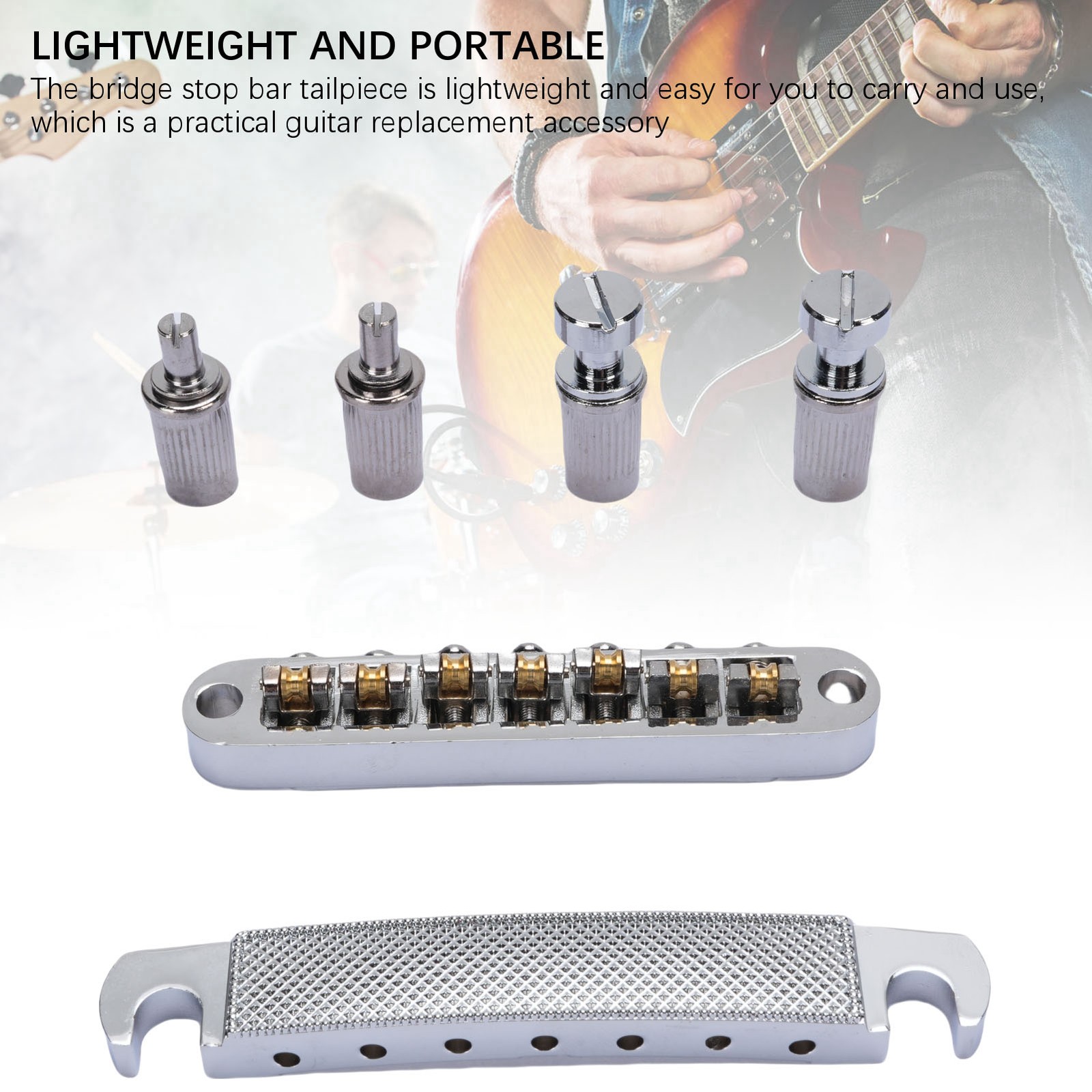 Electric Guitar Bridge Stop Bar Tailpiece Bridge Stop Bar Tailpiece Portable