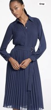 Michael Kors MICHAEL Women's Pleated Shirt Dress Size S
