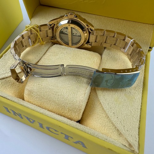 NOS Invicta 2689 Automatik Uhr goldfarben schwarz 21 Jewels 200m WR - Bild 11 von 16