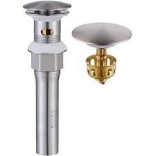 Pop Up Drain, Bathroom Sink Drain Stopper with Overflow, Vessel Sink Drain As...