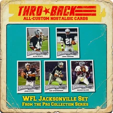 THROBACK custom Football Card WFL Jacksonville Sharks Set 1974 Oliver Wyatt