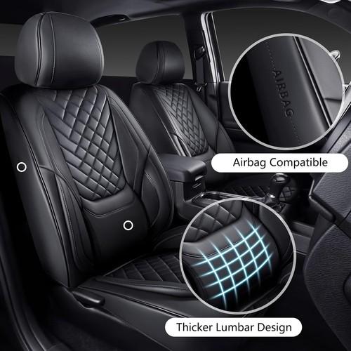 Tacoma Seat Covers Full Set 2016-2023, Leather Pickup Truck Seat Covers - Picture 5 of 8