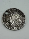 1745 George II LIMA Silver Shilling Rare Spanish Treasure Coin Holed