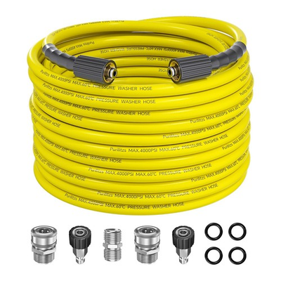 #ad Pressure Washer Hose 50FT with M22 14 15 Fittings 1 4 Inch Kink Resistant Re... $51.77