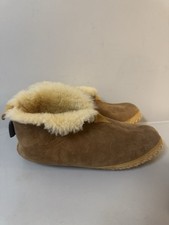 L.L. Bean Wicked Good Moccasins Warm Cozy Shearling Lined Brown Womens Sz 7