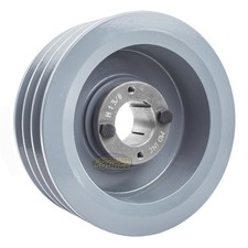 Cast Iron 5.5" Triple Groove Pulley Belt B Section 5L with 1-3/8" Sheave Bushing