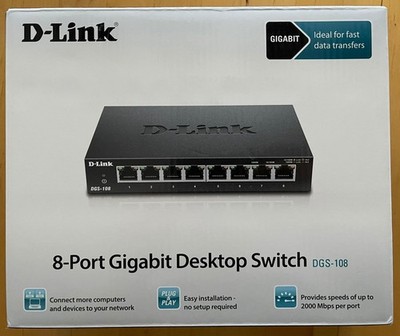 D-Link 8-Port Gigabit Desktop SwitchDGS-108
