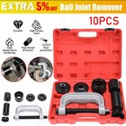 10PCS Ball Joint Press Auto Repair Remover Install Adapter Tool Set Service Kit