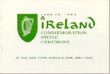 1964 New York World's Fair "Ireland Stone Ceremony" Groundbreaking Booklet