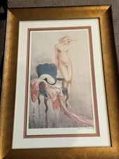 Louis Icant Etching Print “The Fair Model “ (1937) Signed & Framed 29” X 21”