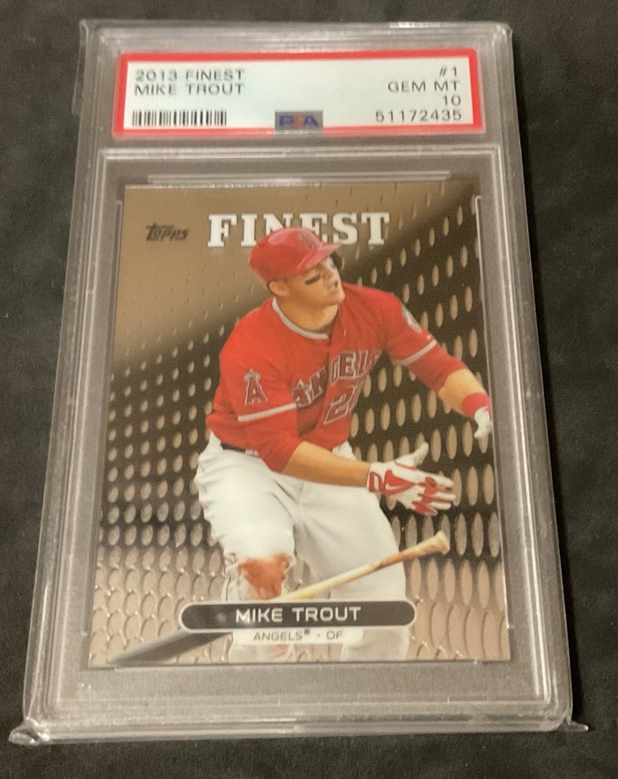 2013 Topps Finest - Mike Trout #1 MVPs Los Angeles Angels PSA 10