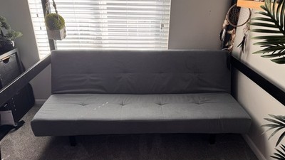 IKEA: BALKARP Sleeper Sofa/Futon Vissle Gray, Used/Good Condition