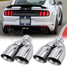 For Ford Mustang Shelby Gt350 2x 9.5 Dual Exhaust Tip Pipe 2.5 Inlet 3.5 Out