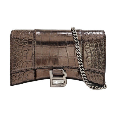BALENCIAGA Hourglass Wallet On Chain Mini bags Leather