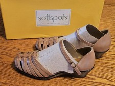 Softspots Womens Leather Sandal Camel Brown S...
