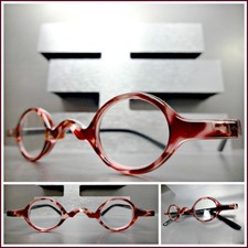 Men Sophisticated Professor Style READING EYE GLASSES READERS Small Round Frame