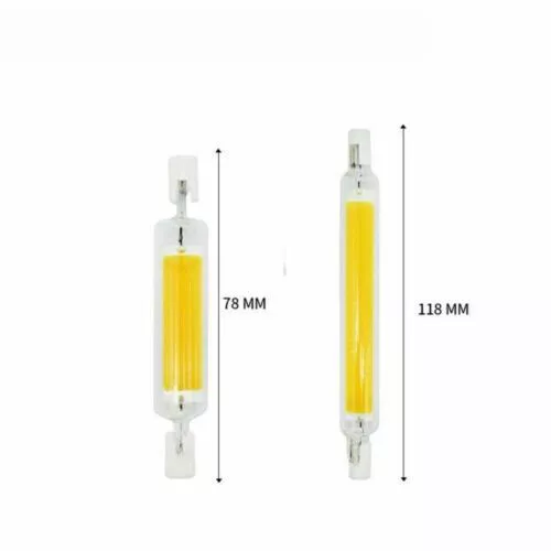 LED R7S 118mm 78mm 12W/6W Regulable COB Reemplazar Halógeno 220V Tubo de Vidrio Bombilla - Imagen 1 de 25
