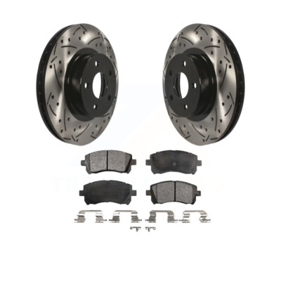 Front Drilled Brake Rotors & Ceramic Pad Kit for Forester Impreza Legacy Outback