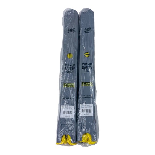 2 Count Wet Floor Sign Pop-Up Yellow Caution Wet Floor Safety Cone 22" w/ Case - Picture 10 of 10