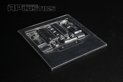 RC Drift Car Body Shell Parts 1:10 LS2 GM LS V8 Engine Bay Clear NEW  APlastics