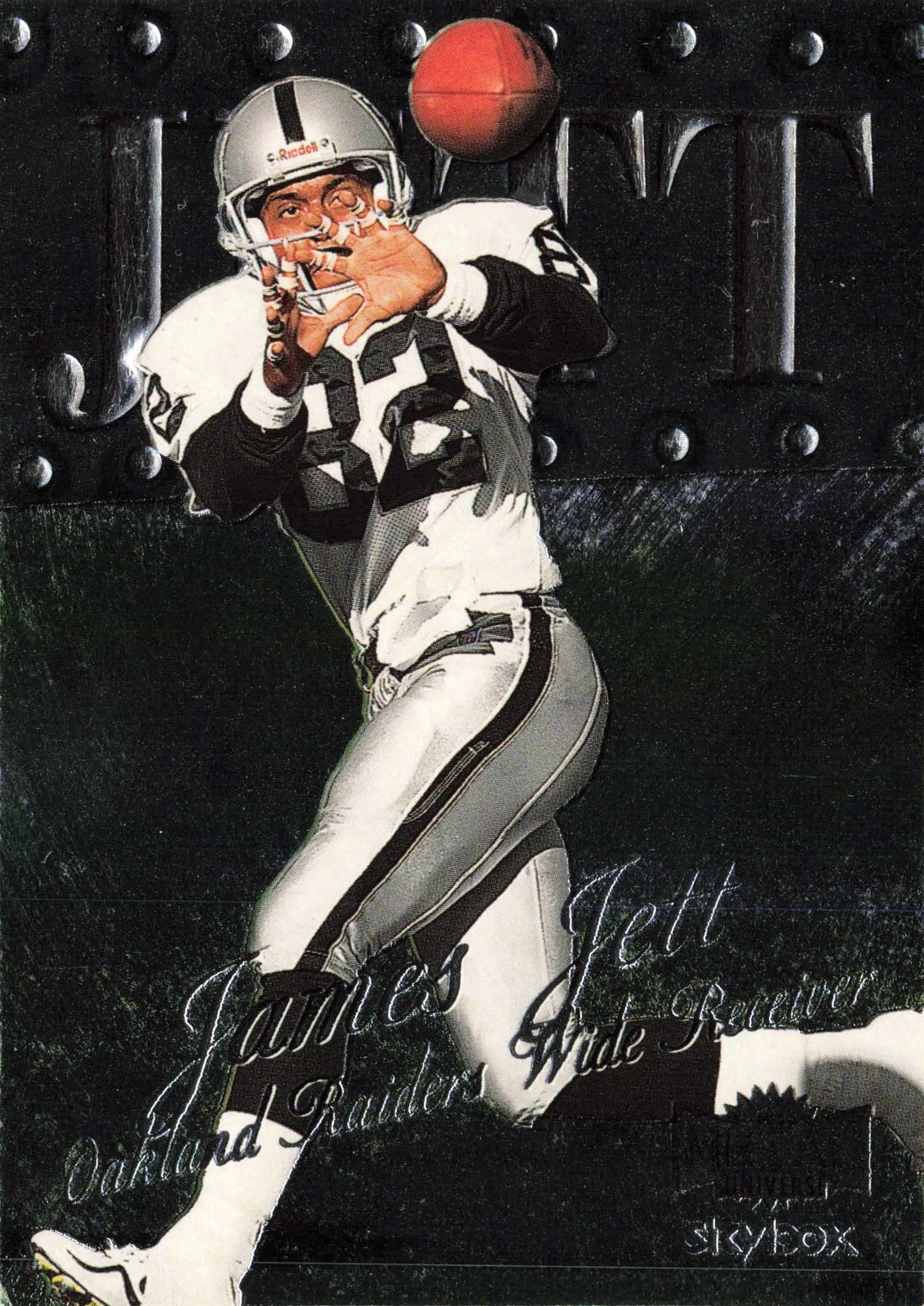 James Jett #177 1999 SkyBox Metal Universe Oakland Raiders