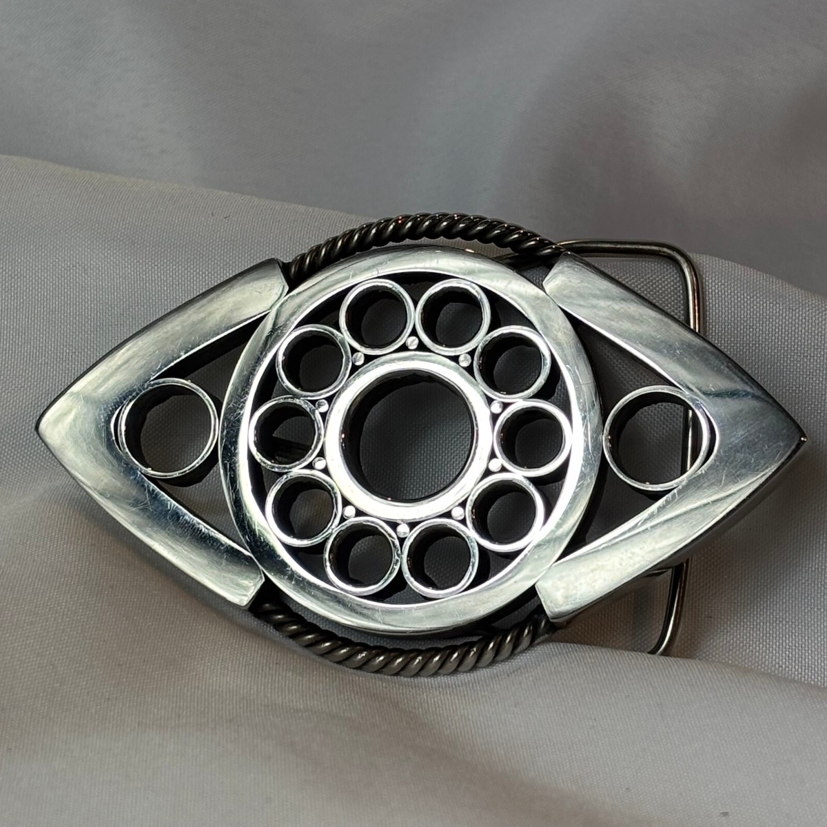 Welder Art Belt Buckle Artisan Handmade Polished Metal  display picture 1