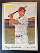 Rhys Hoskins 2019 Topps Heritage 1970 Cloth Stickers #12 Philadelphia Phillies