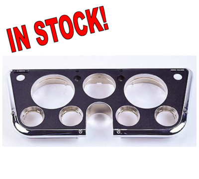 19 67 68 69 70 71 72 Chevy C10 Truck Dash Bezel Black/Chrome 7 hole, plastic