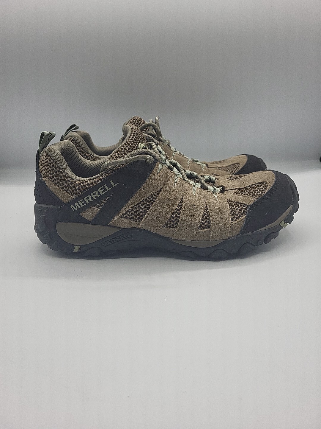 Merrell Scarpe Donna 9 Accentor 2 Sneaker da Escursionismo J03448 Beige Pelle Stringate