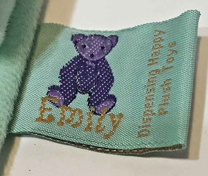 Tabla de crecimiento de felpa Emily Toys con inserciones para fotos jirafa verde y azul colgante Foto 4 de 4