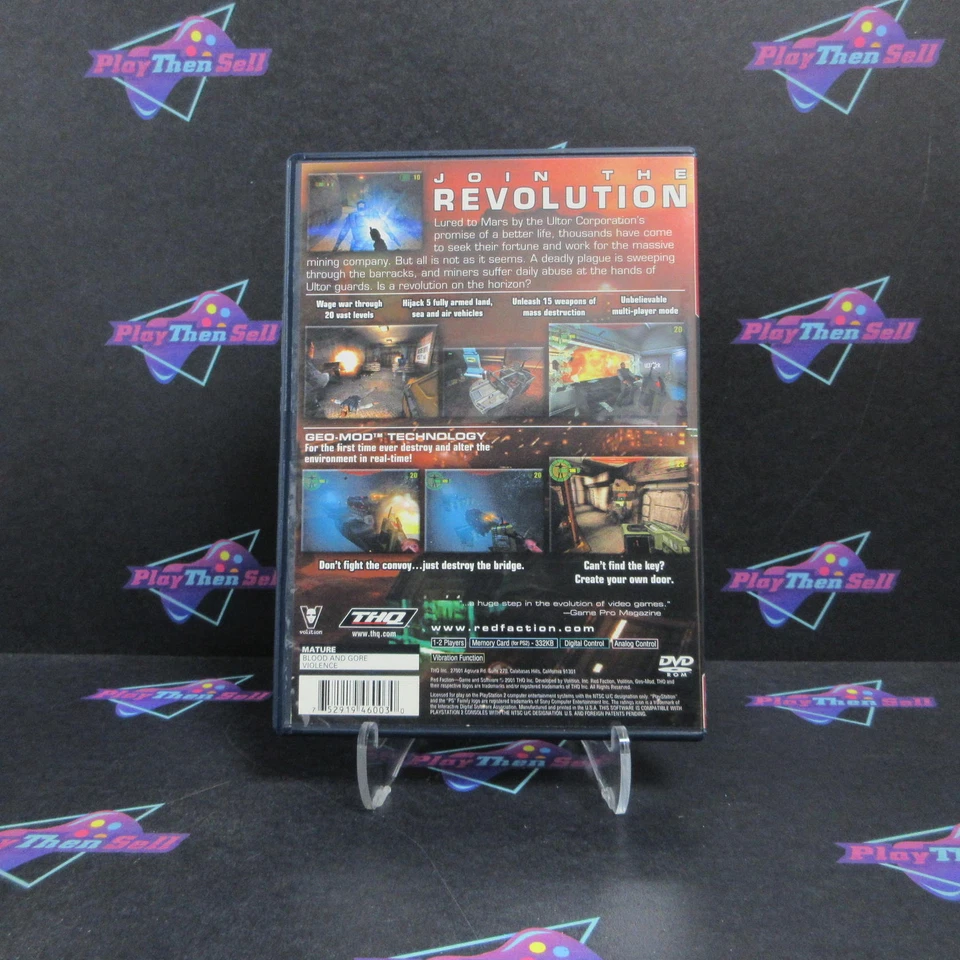 Red Faction PS2 PlayStation 2 GH Complete - 1 Year Warranty EX Cond - Image 2 of 4
