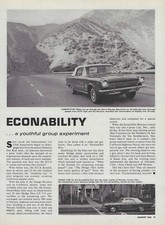 1964 Dodge Dart Gt Convertible 273 V8 Vintage Magazine Gas Mileage Article Ad 64