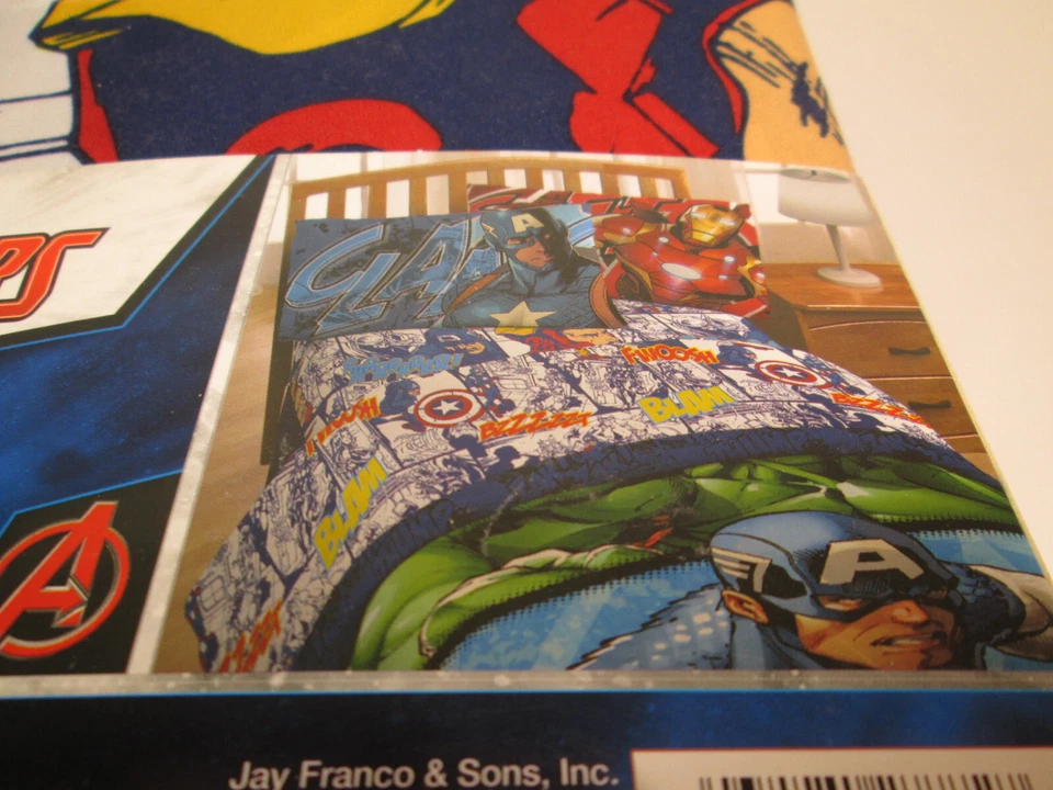 Nuevo Juego de Sábanas Gemelas 3 Piezas Marvel Avengers Fwoosh Blam Súper Suave Nuevo Foto 3 de 4