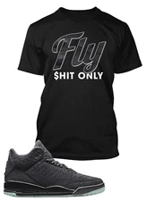 Fly Sneaker Graphic Sport Hip Tee Shirt to Match J3 Flyknit Shoe Big Tall Sm T