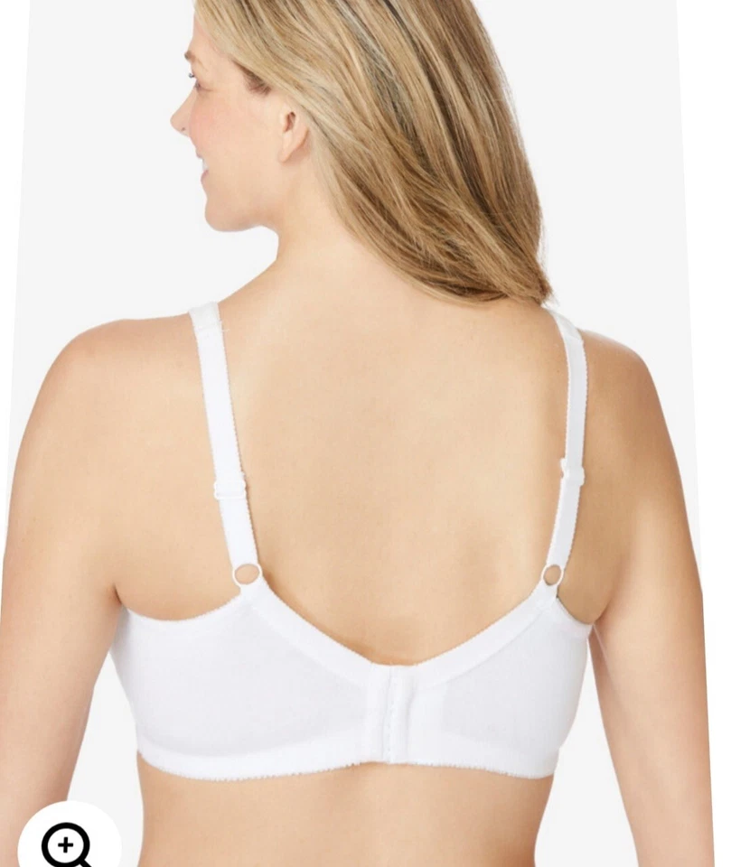 Cotton Back-Close Wireless Bra By Comfort Choice - Image 3 of 4