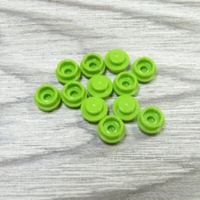 LEGO - Replacement - 4073 - 1x1 Plates, Round - Thin Circles / Dots - Lime - x12
