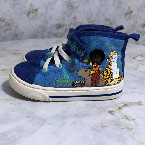 Disney Encanto Toddler Youth Size 6 Shoes Blue White Athletic High Top Sneakers - 第 5/12 張圖片