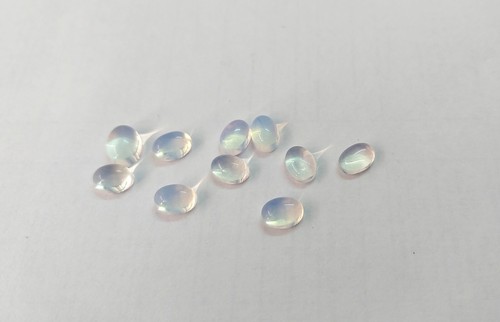 10 Pcs Rainbow Moonstone Cabochon Oval Shape, Smooth Cabochon Jewelry Making A88 - 第 5/5 張圖片