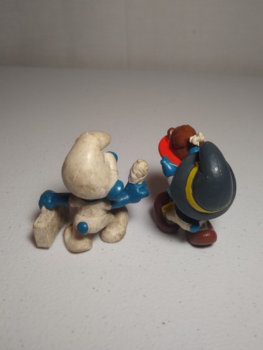 LOTE DE 7 FIGURAS DE PVC SCHLEICH PEYO DE 2 PULGADAS AÑOS 1978-1982 - Imagen 7 de 12