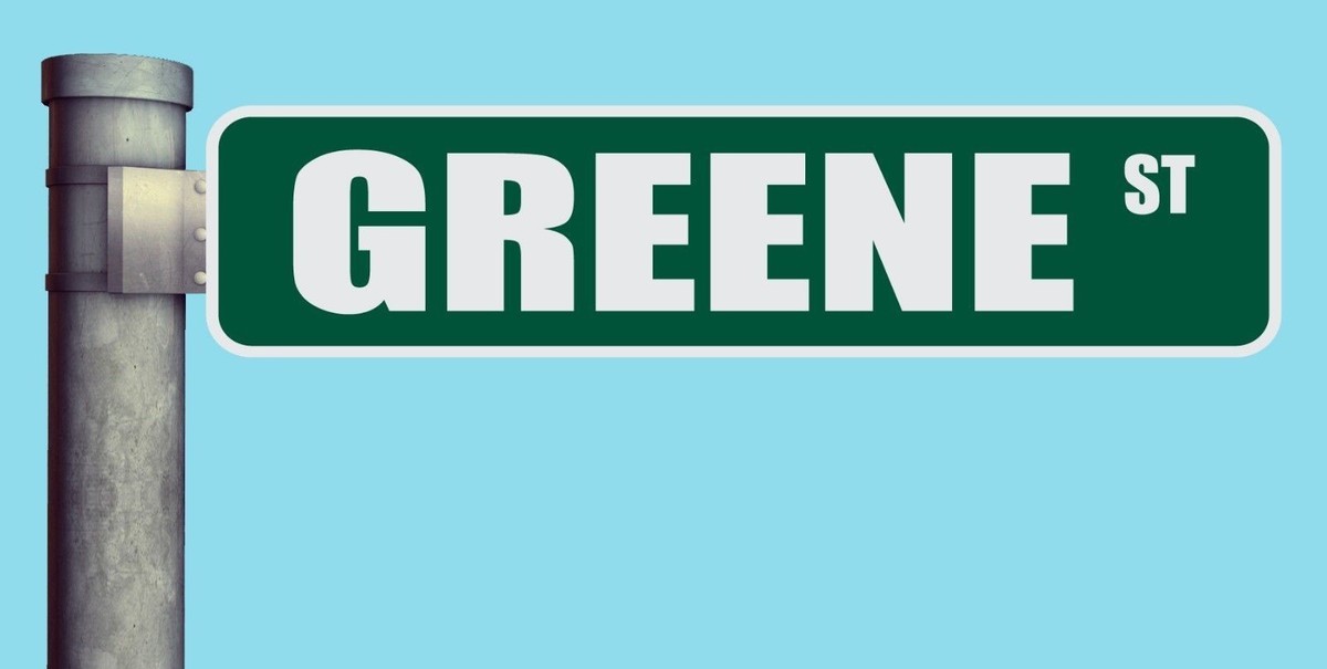 GREENE ST STREET SIGN HEAVY DUTY ALUMINUM ROAD SIGN 17
