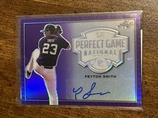 PEYTON SMITH 2020 Leaf Perfect Game PURPLE PROOF AUTOGRAPH #1/1 DBU, TEXAS A&M