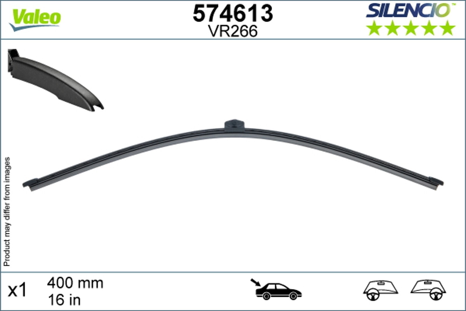 Balai d'essuie-glace arrière 400mm Silencio X.TRM Flat OE essuie-glace plat de rechange