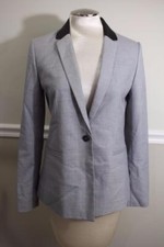 NWT T TAHARI Women's Grey Nayarit Blazer Jacket Size 8 ja400